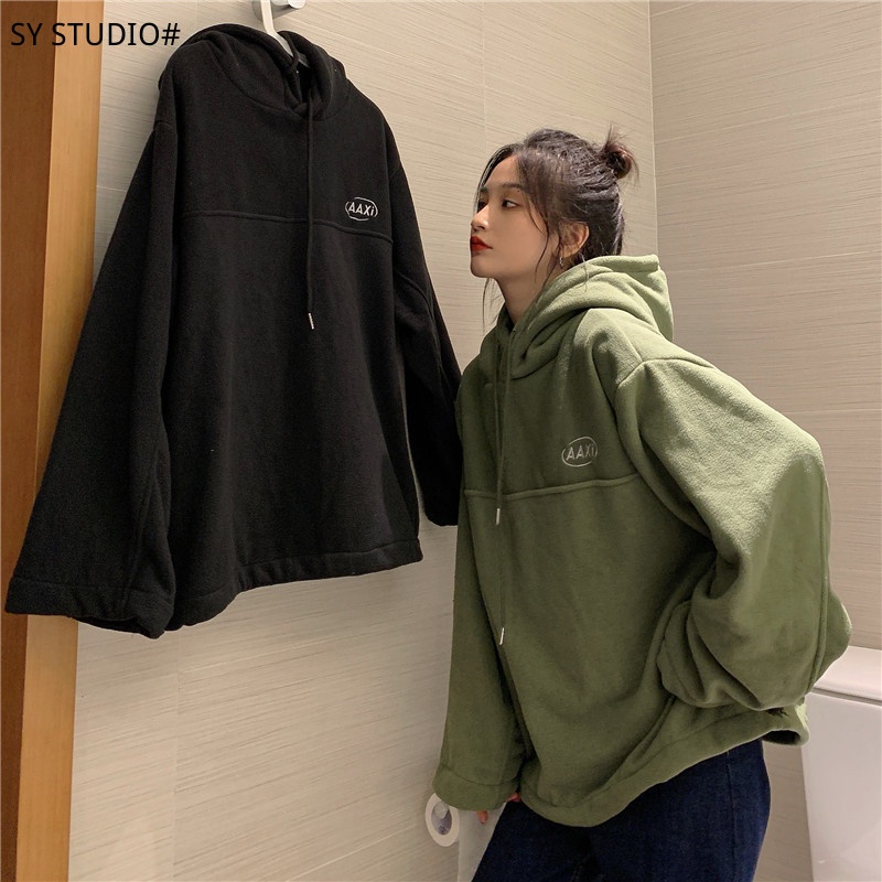 Áo hoodie SUXI tay dài phong cách Hàn Quốc thời trang dành cho nữ