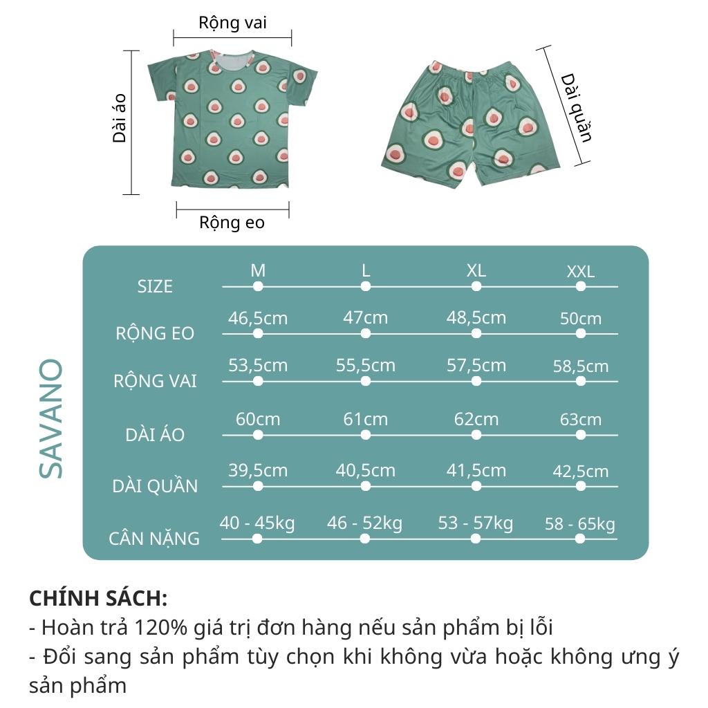 Bộ mặc nhà nữ mùa hè cotton cao cấp SAVANO mã VA36 | BigBuy360 - bigbuy360.vn