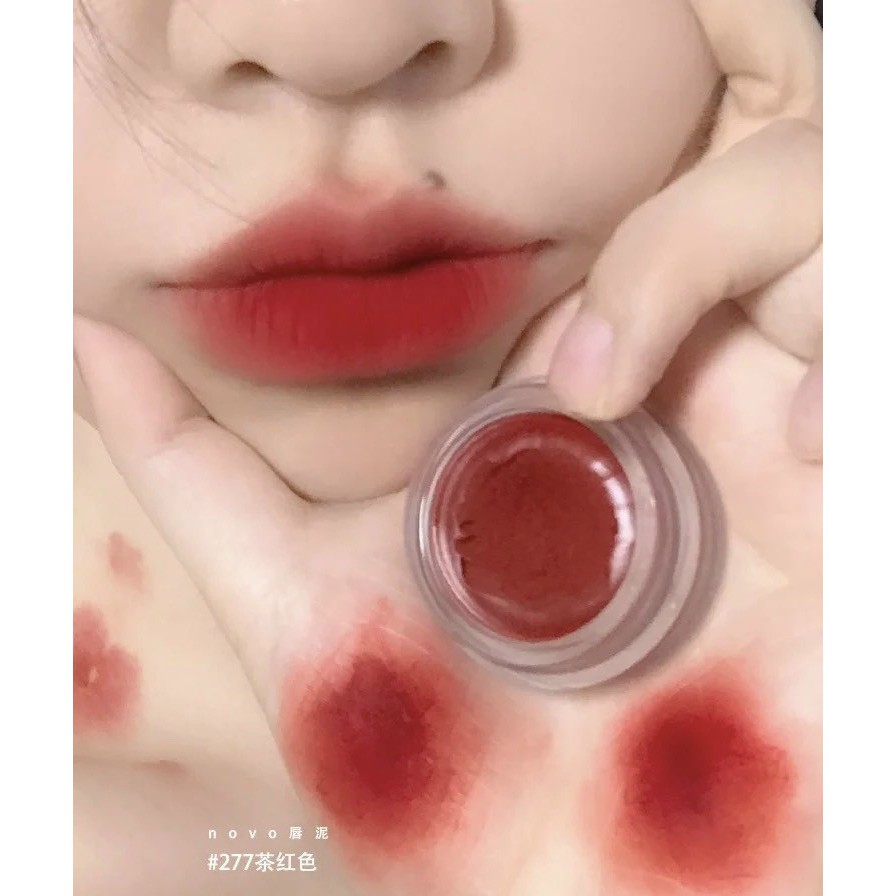 [Tặng Cọ Môi Cao Cấp Khi Mua 3 Hũ] Son kem velvet Mud Lip NoVo nội địa trung