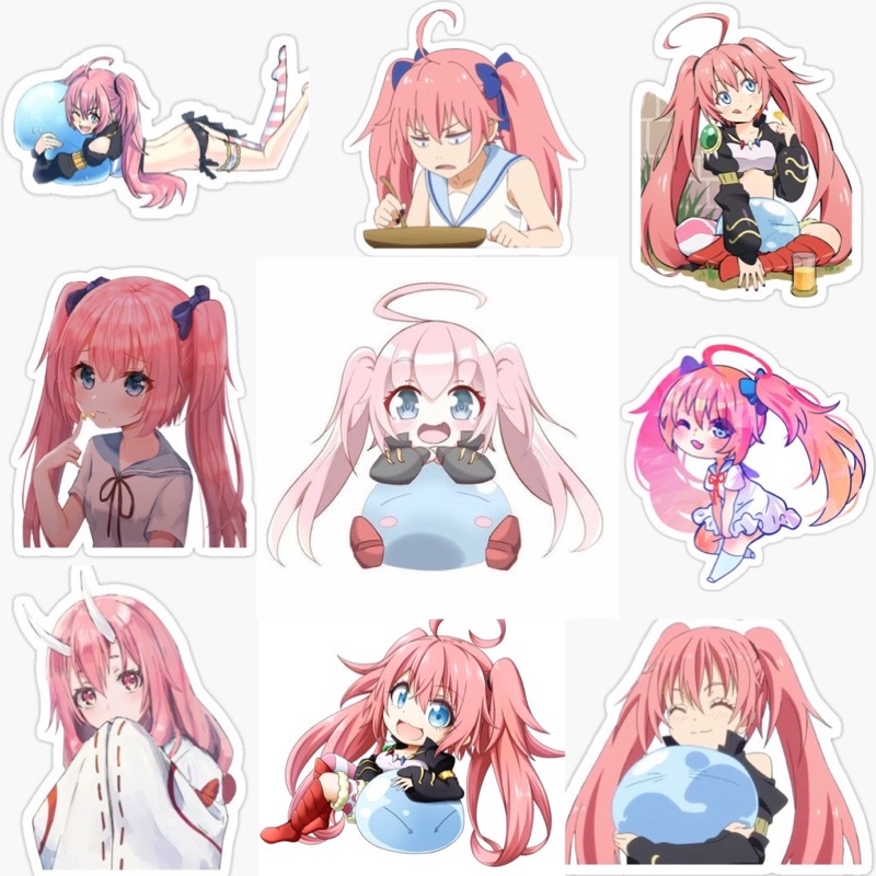 Hình dán Sticker Tensei Shitara Slime datta ken 30-60 cái ép lụa khác nhau / Stiker anime Tensei Shitara Slime datta ken