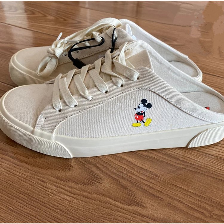 Giày lười vải Canvas in hình chuột Mickey dễ thương | BigBuy360 - bigbuy360.vn