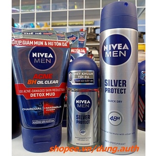 Lăn Khử Mùi Nivea Nam 50ml Phân Tử Bạc