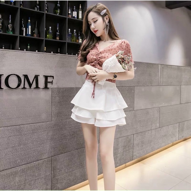 Chân Váy 3 tầng Có lót quần