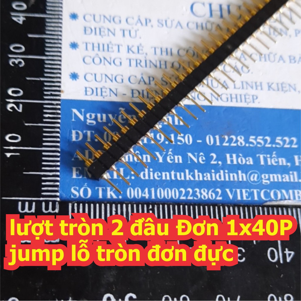 2 cái lượt tròn 2 đầu Đơn 1x40P jump lỗ tròn đơn đực (giá cho 2 cái) KDE0481