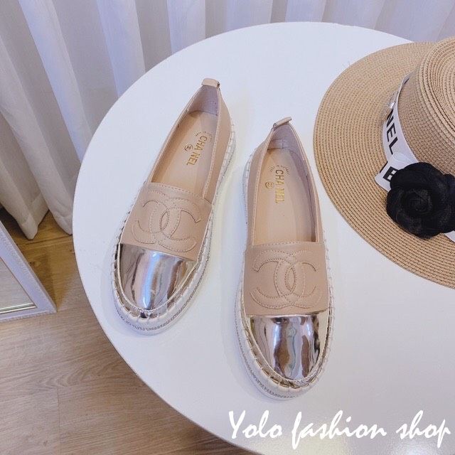 Giày lười slip on nữ mũi bạc độn đế 3p bọc cói vintage thời trang GL12