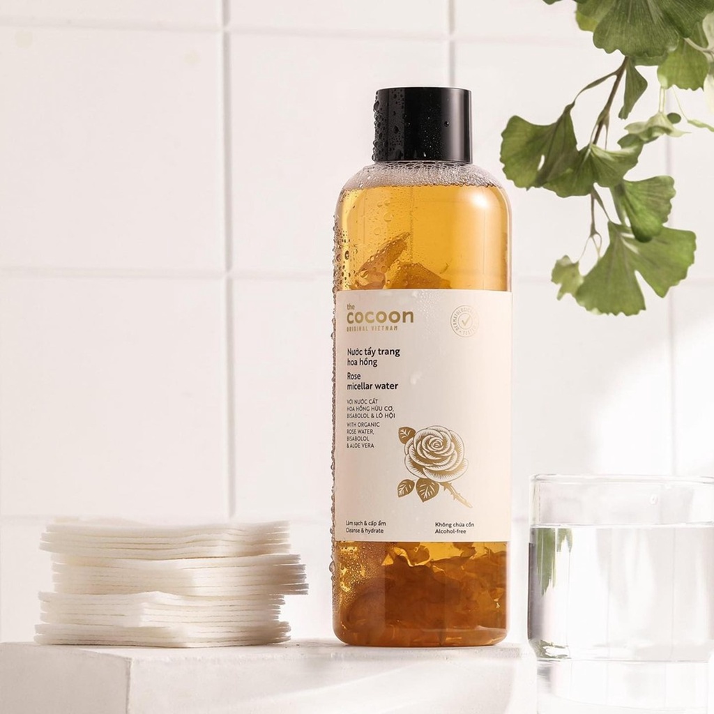 Nước Tẩy Trang Hoa Hồng Dưỡng Ẩm COCOON Rose Micellar Water 500ml