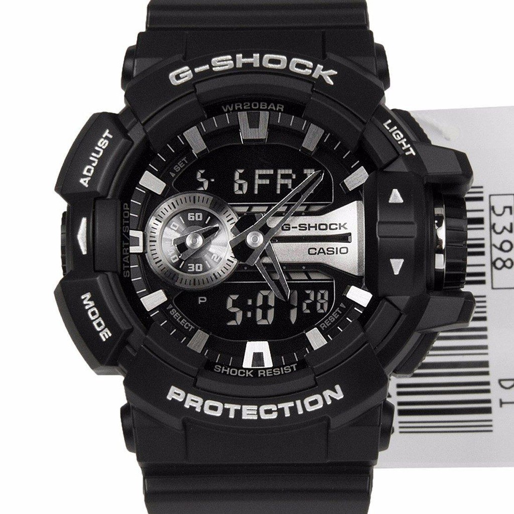 Đồng hồ thể thao nam nữ G-Shock GA-400GB-1A Dây cao su màu đen