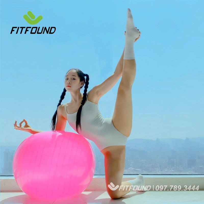 Bóng hơi tập gym, yoga trơn cỡ 75 cm