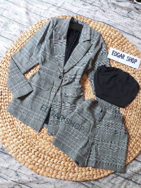 [CÓ VIDEO THẬT] SET VEST NỮ SỌC CARO QUẦN NGẮN BIG SIZE, Có Hình Thật 100% | BigBuy360 - bigbuy360.vn