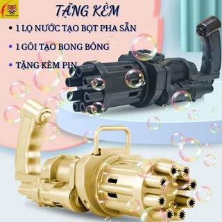Súng Bắn Bong Bóng Xà Phòng 8 Nòng, Súng Thổi Bong Bóng Xà Phòng Ngoài Trời Cho Trẻ Em