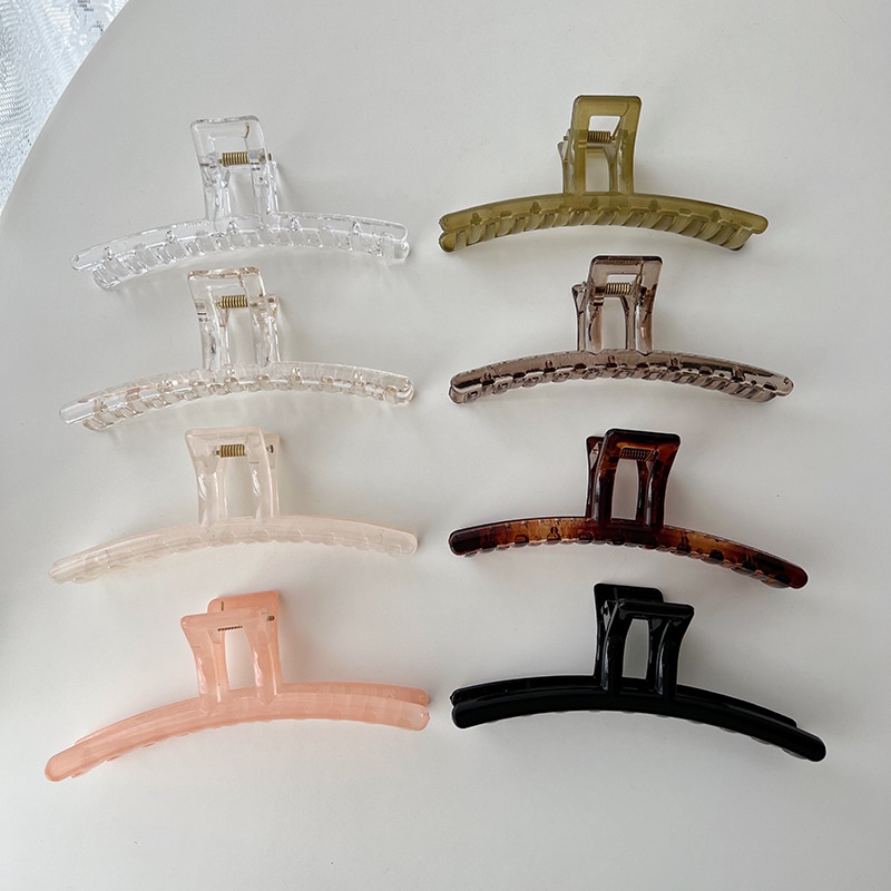 Kẹp Tóc Càng Cua Bằng Nhựa Nhám Kích Thước Lớn 13cm Tạo Kiểu Tóc Cho Nữ