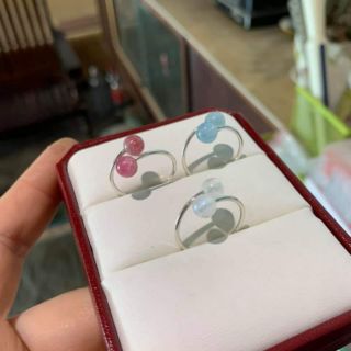 NHẪN BẠC GẮN ĐÁ PHONG THỦY