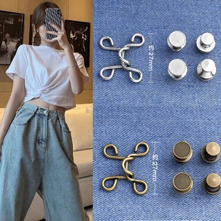 Khóa nút cài thu gọn thắt lưng quần jeans không cần vít tiện lợi 