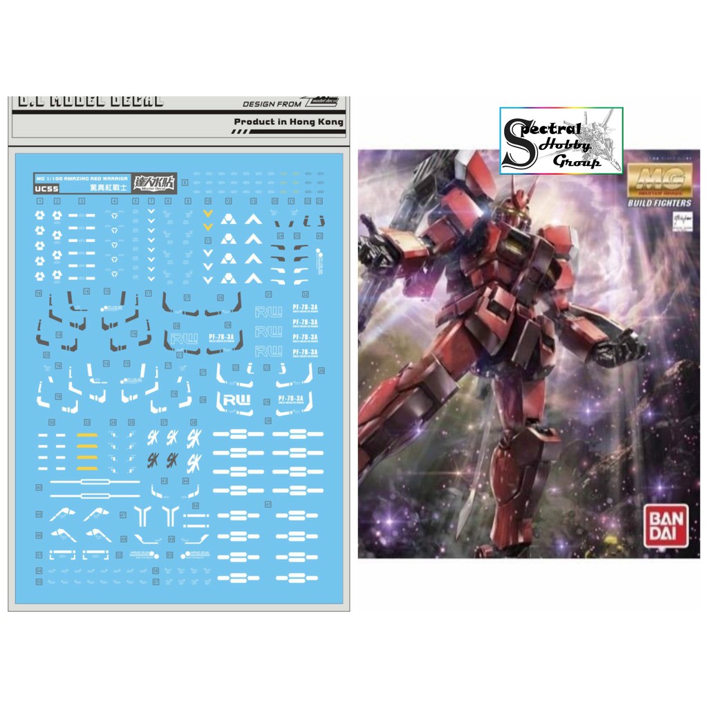 Decal nước dán mô hình MG Amazing Red Warrior - Water sticker