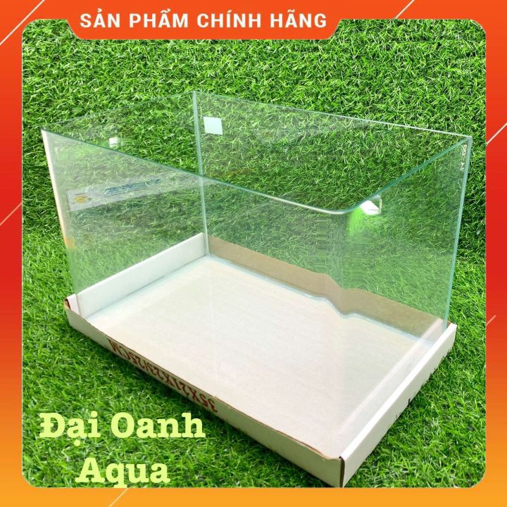 { RẺ VÔ ĐỐI } Bể Cá Kính Đúc 35cm Mini Kèm Đèn Lọc Để Bàn, Dài 35cm Rộng 21cm Cao 23cm - Bể Cá Cảnh Mini