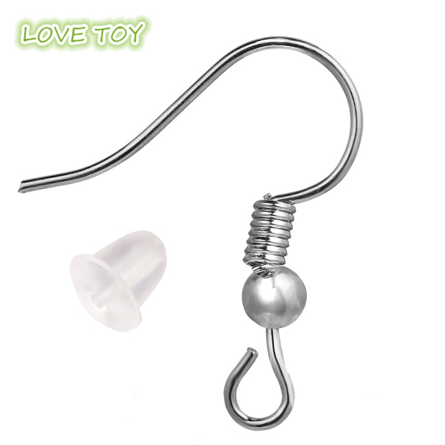 Set 200 Móc Làm Bông Tai Handmade Diy Trong Suốt