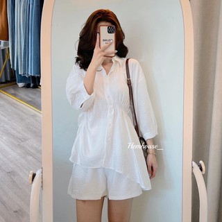 [Giá Sỉ][Rẻ Vô Địch] Set Đồ Nữ Cá Tính, Set Quần Short Áo Sơ Mi Đi Chơi Sang Chảnh Mùa Hè Đẹp