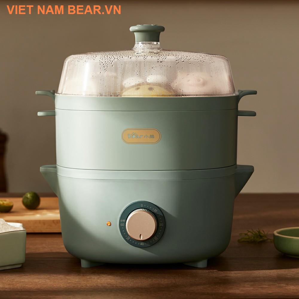 ☌✧Nồi hấp điện đa năng gia đình Bear hai lớp loại nhỏ máy ăn sáng công suất lớn Tủ tự động ngắt