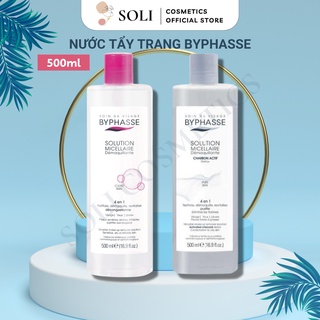 Nước tẩy trang Byphasse Micellar Makeup Remover Solution, nước tẩy trang không cồn 500ml