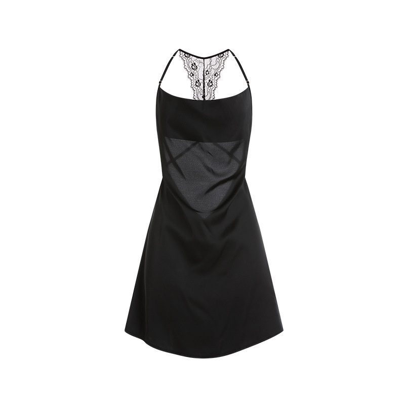 Váy ngủ lụa satin quai chữ Y cao cấp 1571