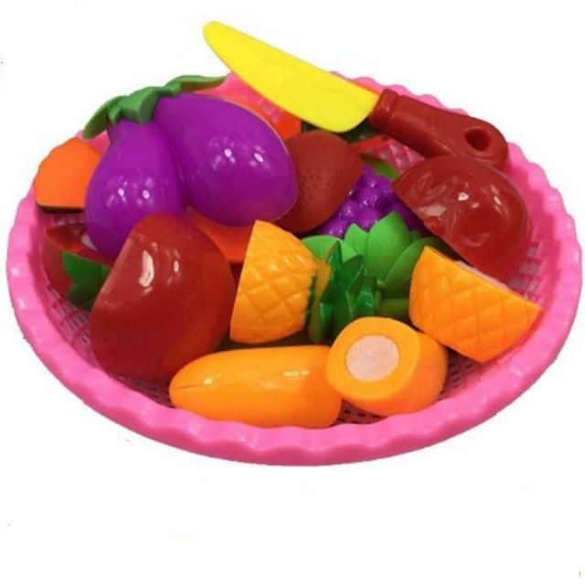 giá rẻ] bộ đồ chơi cắt hoa quả kèm dao nhựa đẹp