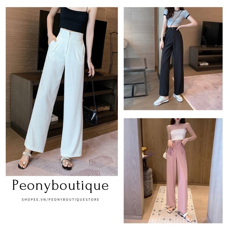 Quần Cul Dáng Suông Khóa Giữa Nữ 🌺 Culottes ống sớ kiểu dáng công sở màu ĐEN | TRẮNG | HỒNG Ulzzang 🌺 | BigBuy360 - bigbuy360.vn