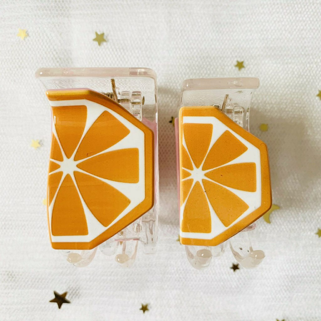 GẤP TÓC, KẸP TÓC 5 RĂNG CÀNG CUA GỌNG TRONG HOA QUẢ (BƠ- DÂU- CAM-THƠM)