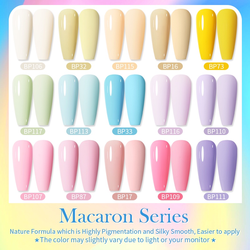 Sơn Móng Tay Gel Màu Macaron 10ml BORN PRETTY