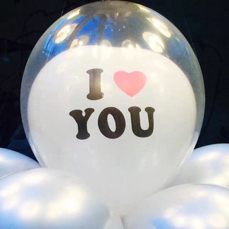 Set 10 Bong Bóng Latex Trong Suốt Dày 12 Inch Dùng Trang Trí