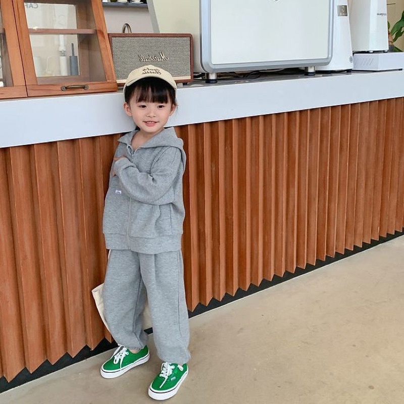 Bộ nỉ da cá kèm áo trong cho bé trai, bé gái hàng quảng Châu cực đẹp K074