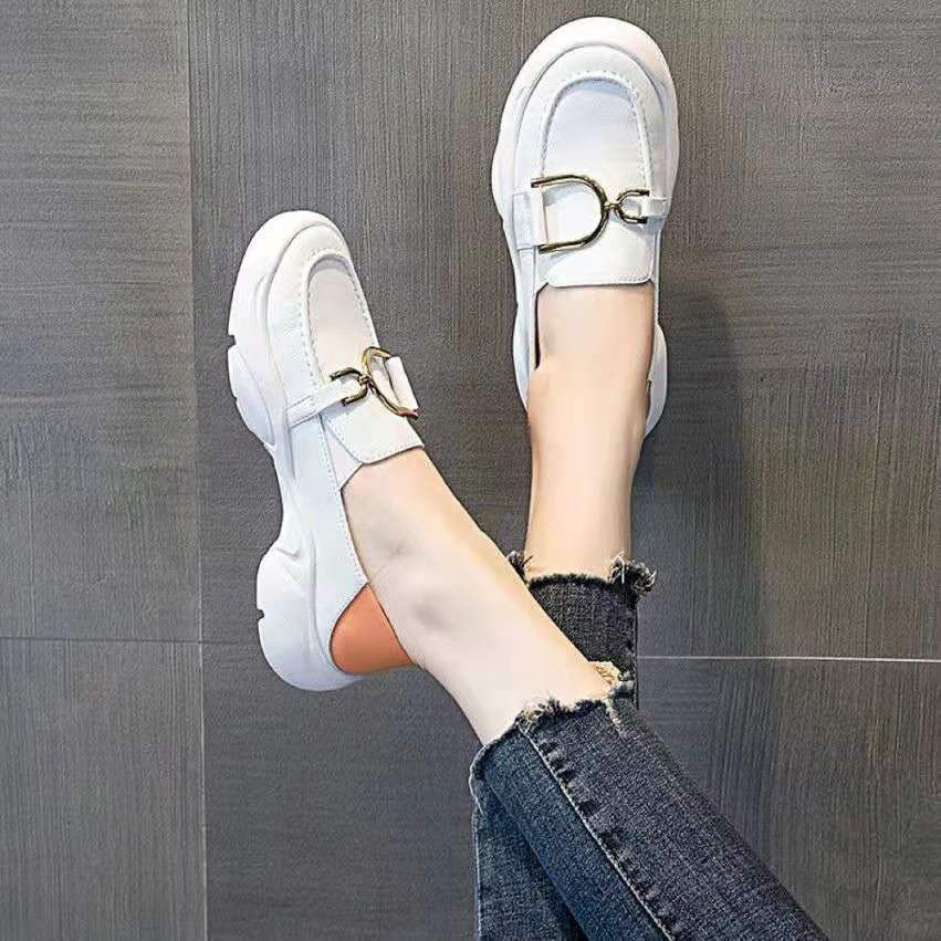Giày Lười Da Đế Bằng Thời Trang Mùa Hè Cho Nữ | BigBuy360 - bigbuy360.vn