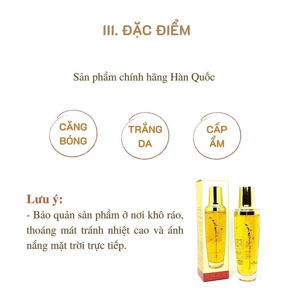 ( Hàng chính hãng ) Tinh chất vàng 24K Lebelage Heeyul Premium Gold 130ml, Serum dưỡng trắng dưỡng ẩm Hàn Quốc