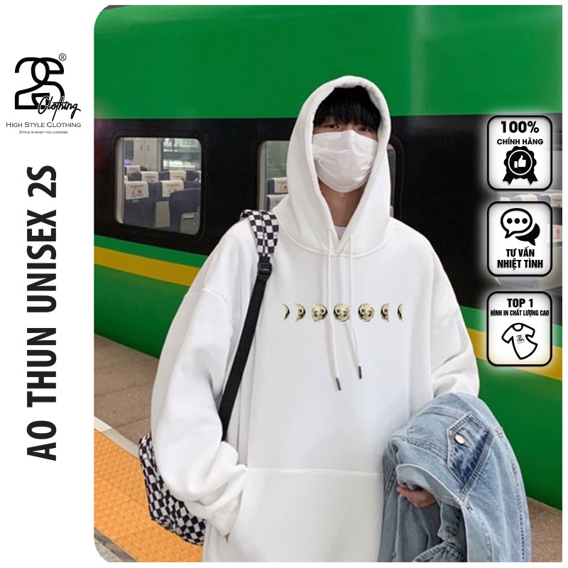 Áo Hoodie Nam Form Rộng Phong Cách Ulzzang 2S Clothing, Áo Hoodie Form Rộng Unisex Có Mũ TV256