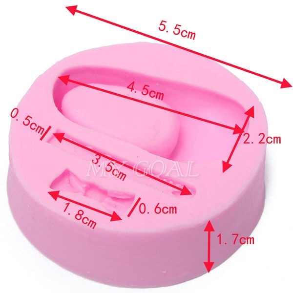 Khuôn Làm Bánh Chất Liệu Silicone Hình Giày Em Bé 3D Dễ Thương