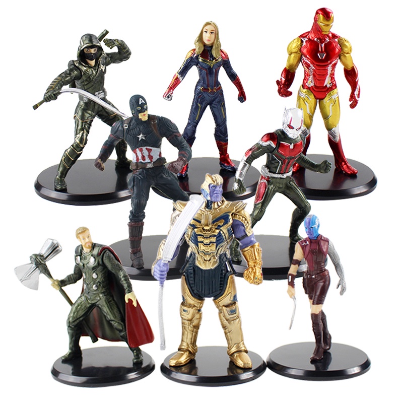 Set 8 Mô Hình Đồ Chơi Nhân Vật Siêu Anh Hùng Trong Avengers Infinity War 8-11cm
