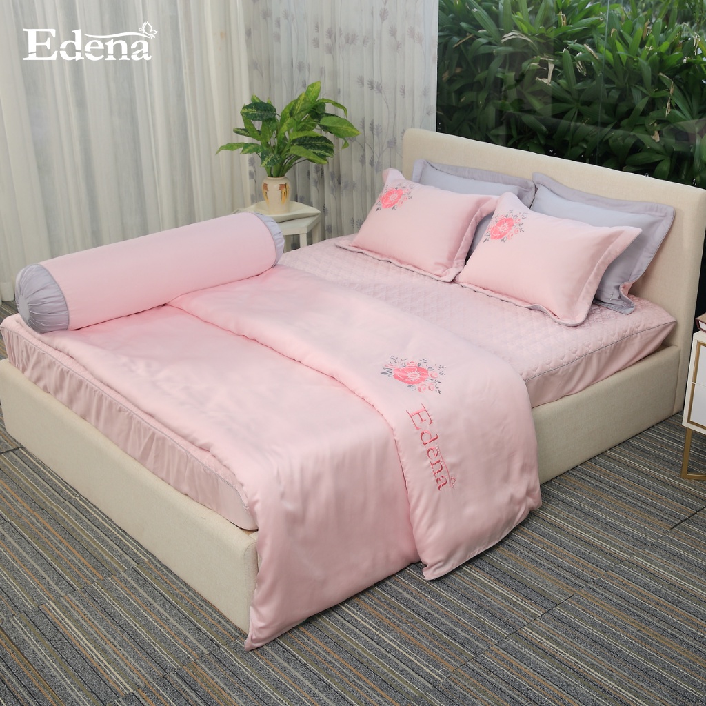 Trọn Bộ Ga Bọc Tencel Edena 7707-7709 5 siêu êm ái Mềm mượt
