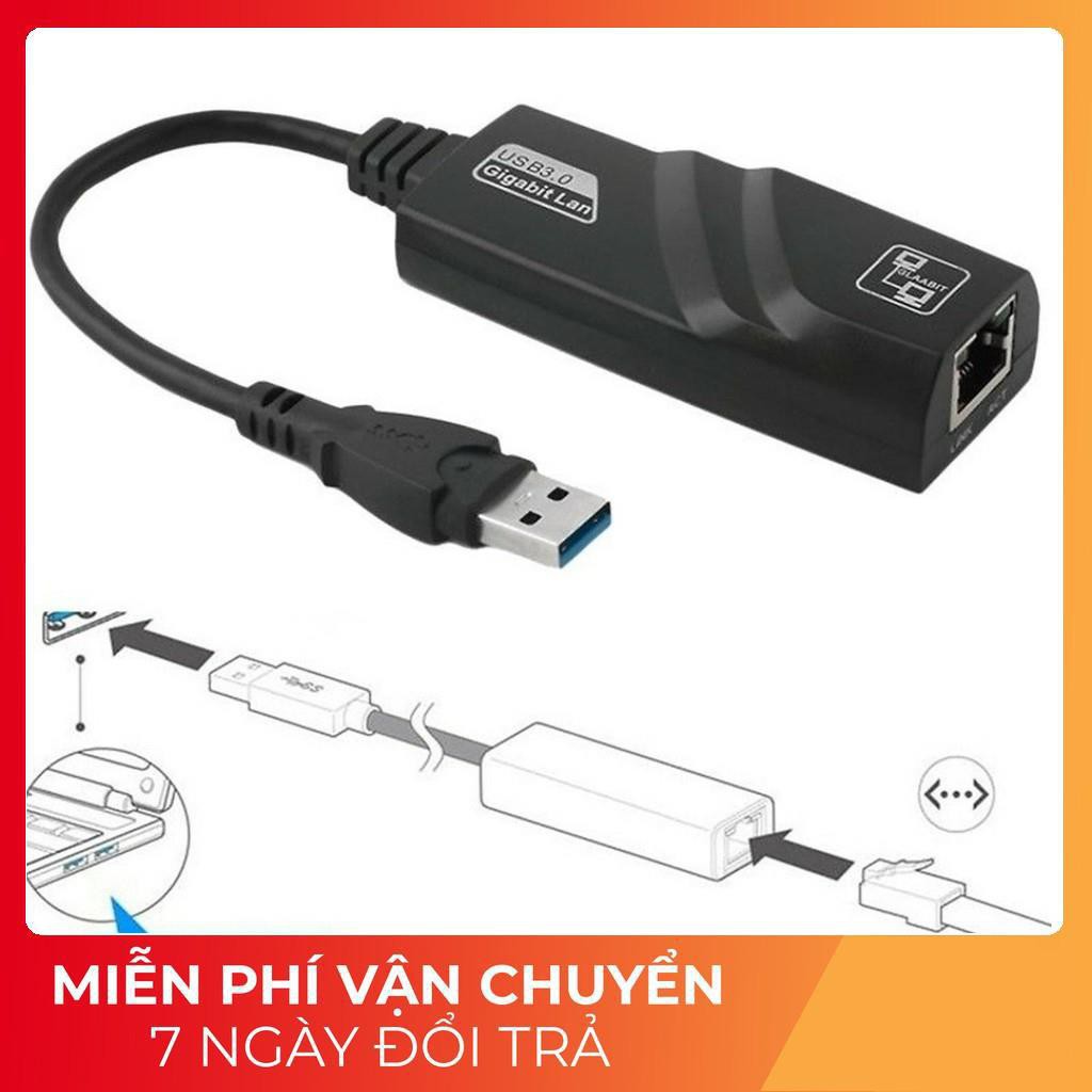 [Hàng Hãng] Dây chuyển đổi  USB 3.0 sang lan-Đầu cáp chuyển đổi cổng USB 3.0 sang cổng mạng lan RJ45 -PC | WebRaoVat - webraovat.net.vn