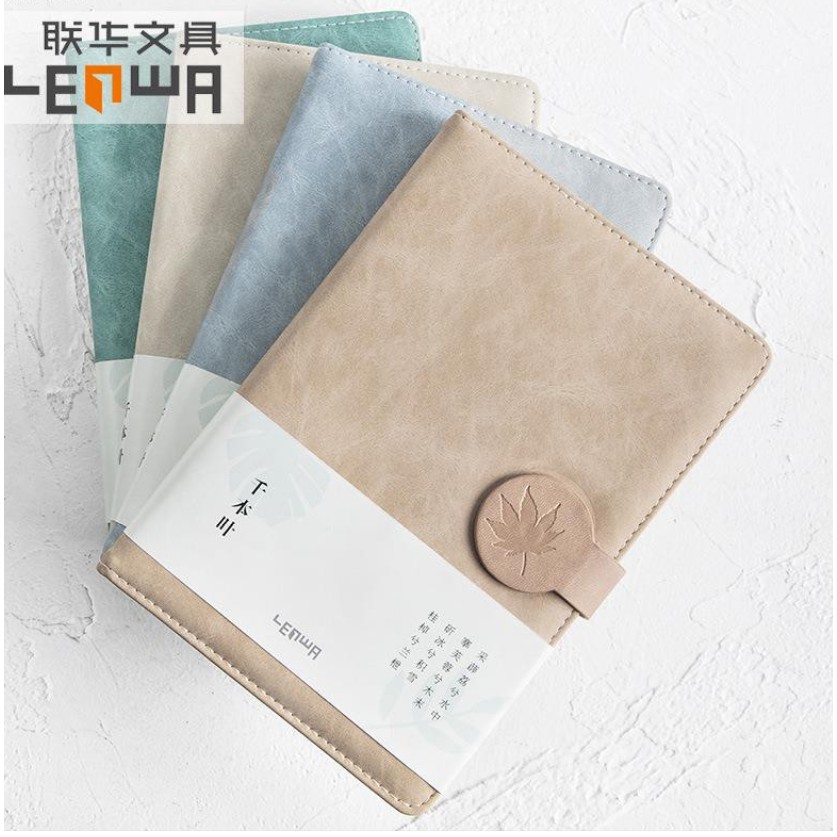 Sổ Tay Da Lenwa Notebook Ghi Chép Nhật Ký, Lên Kế Hoạch - Khuy Bấm Nam Châm