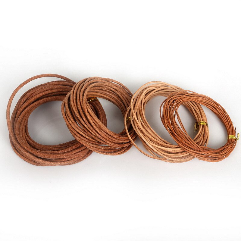 BEADIA Cuộn Dây Da Thật 5M 1/1.5/2/3mm Dùng Làm Trang Sức DIY