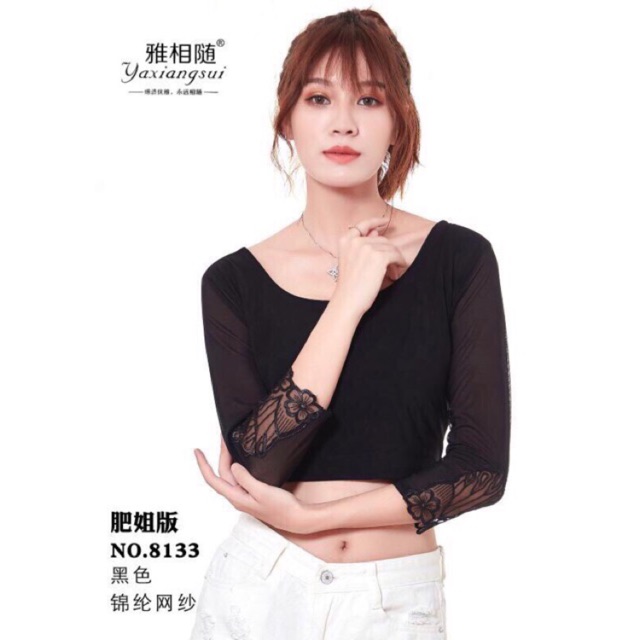 Áo lưới thân ngắn, tay dài cam kết siêu rẻ dành cho khách từ 55-70kg