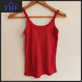 ÁO HAI DÂY MẶC NHÀ THF, áo dây trơn form basic Có BigSize, size bự