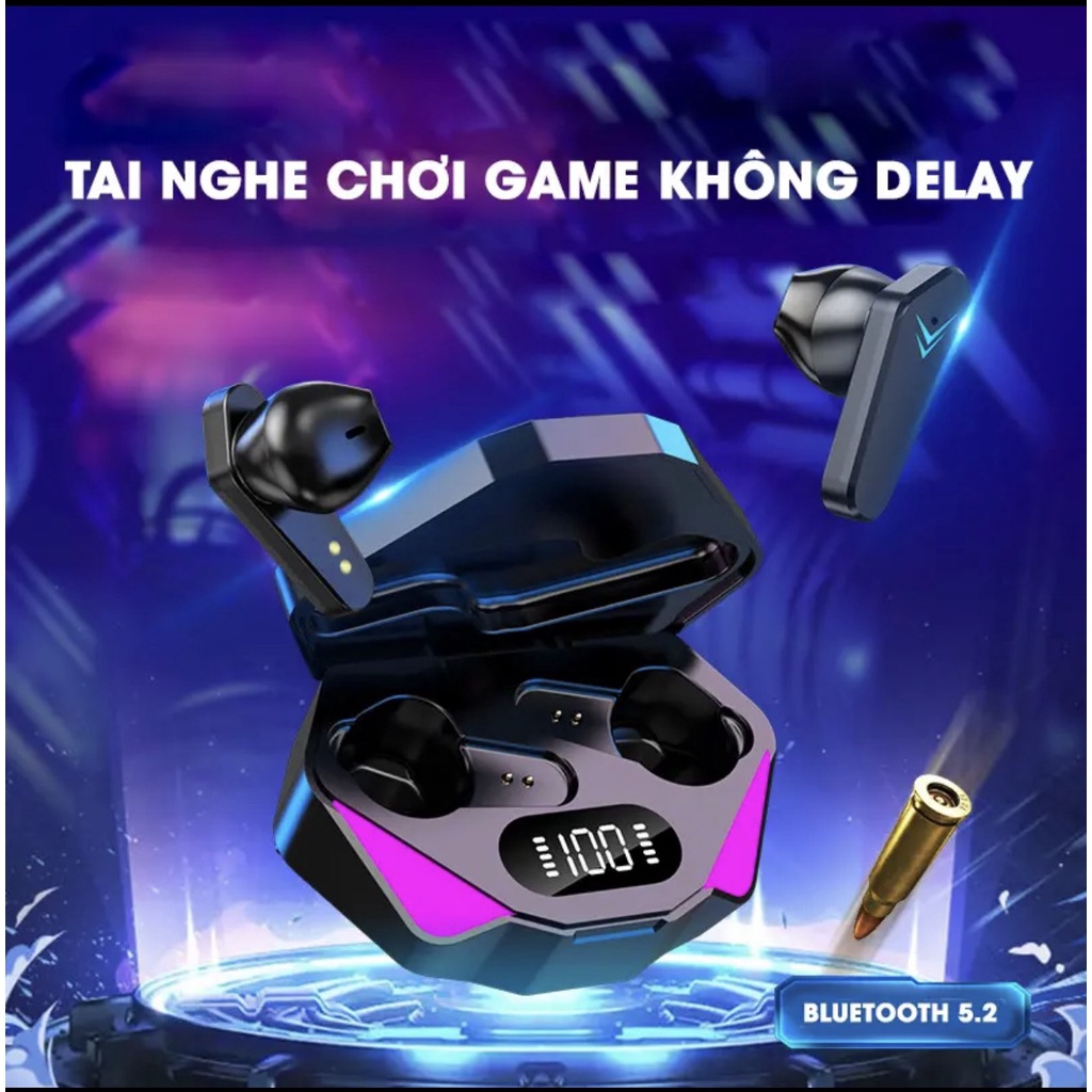 Tai nghe Bluetooth Gaming Không dây X15 TWS công nghệ Bluetooth 5.0 cảm biến chạm, không có độ trễ âm (Bản Quốc tế 2022)