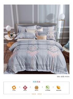 Bộ chăn ga Tencel pha có mền 5 món