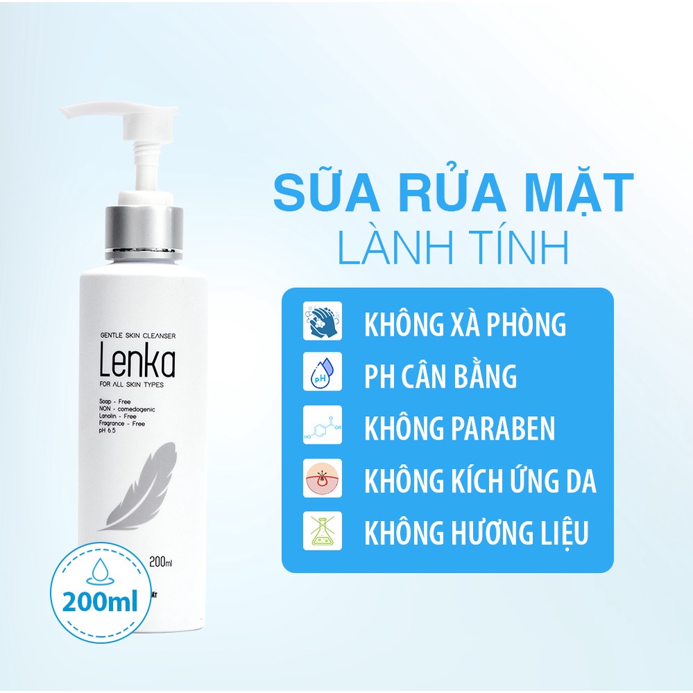 Sữa rửa mặt Lenka - Chứng nhận lâm sàng tại viện da liễu TW (Chai 200 - 500ml) | BigBuy360 - bigbuy360.vn