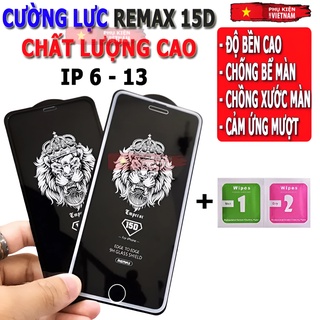 Kính cường lực iphone full màn 15D Remax cho iphone 6/6plus/6s/6splus/7/7plus/8 plus/x/xs/11/12/13/pro/max/promax