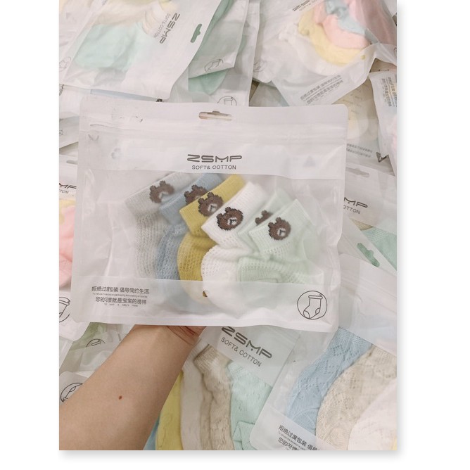 SET 5 ĐÔI TẤT LƯỚI HÀNG XUẤT LOẠI I SIÊU MỊN CHO BÉ TRAI BÉ GÁI TỪ 0-4 tuổi, Vớ cho Bé