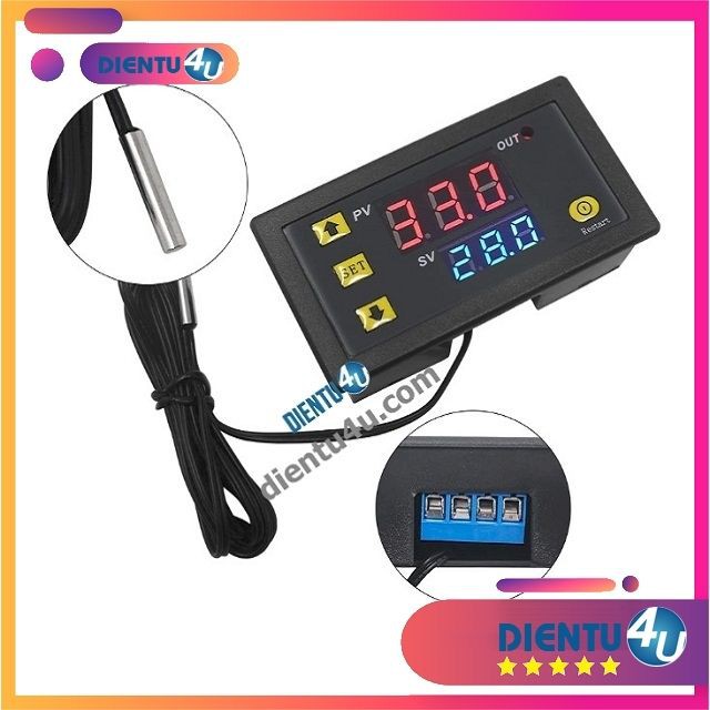 Bộ Điều Khiển Thiết Bị Theo Nhiệt Độ W3230 - 12VDC Và 220VAC