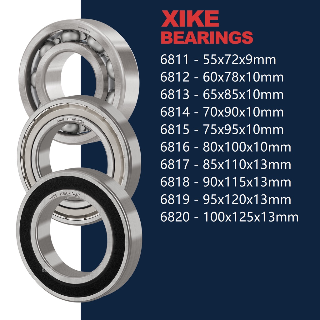 Vòng bi 6811 6812 6813 6814 6815 6816 6817 6818 6819 6820 2RS/Z/Open cao cấp