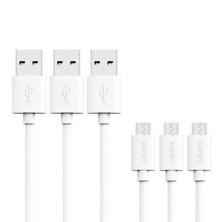 Cáp Sạc Micro USB Aukey CB-D10 Dài 1,2 Mét Bộ x3 - Bảo Hành 18 tháng - Hàng Chính Hãng