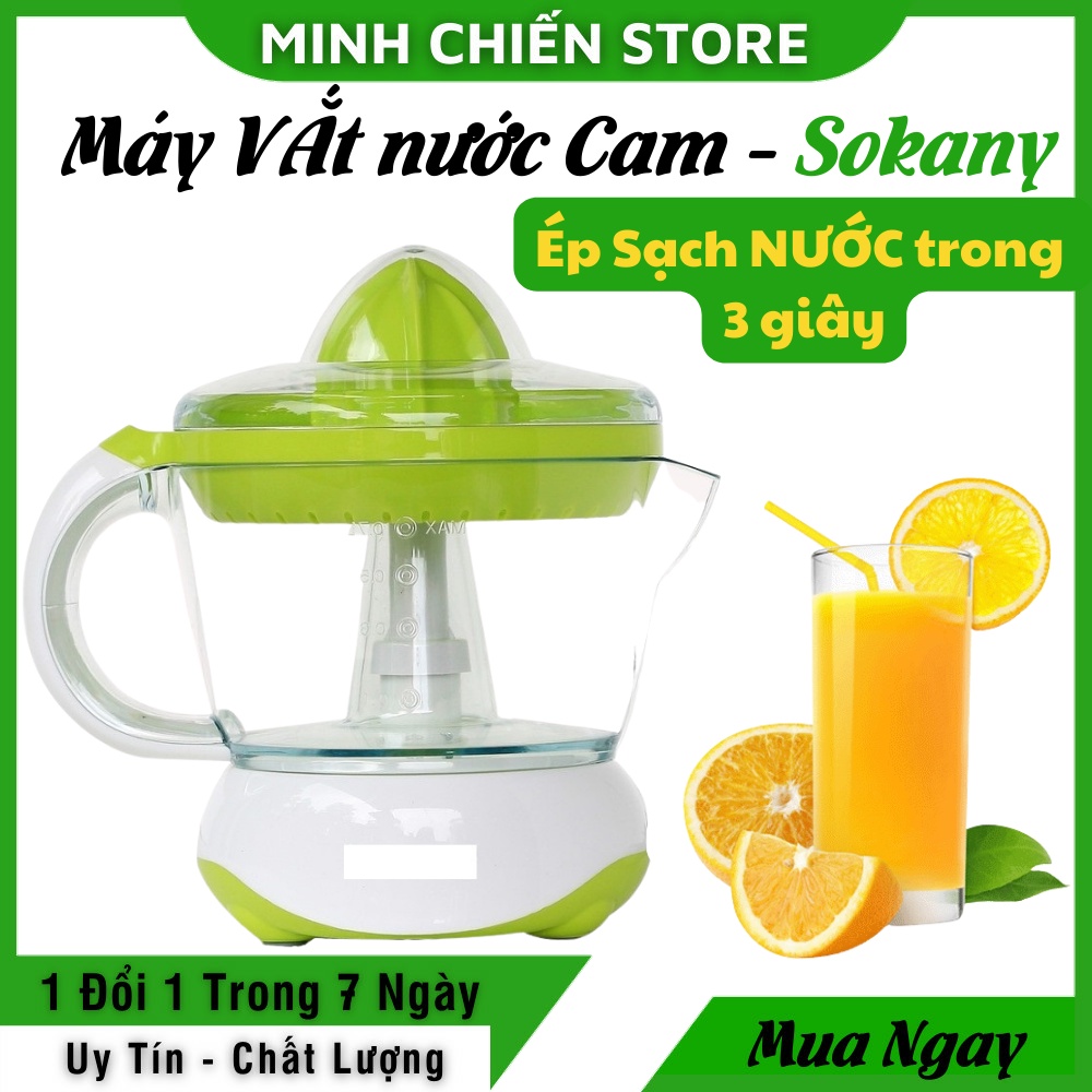 Máy vắt nước cam tự động Sokany , dễ dàng tháo lắp vệ sinh , chất liệu an toàn bền bỉ , Bảo Hành 12 Tháng